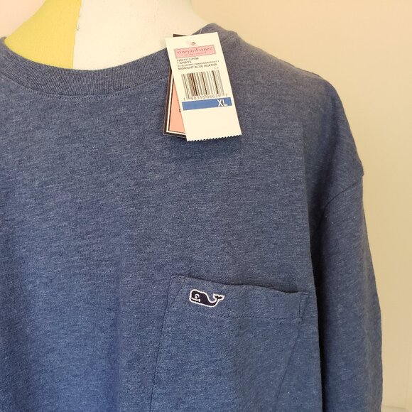 Vineyard Vines Classic Blue Tee with Whale Logo - Men's - XL - NWT - Picture 3 of 6